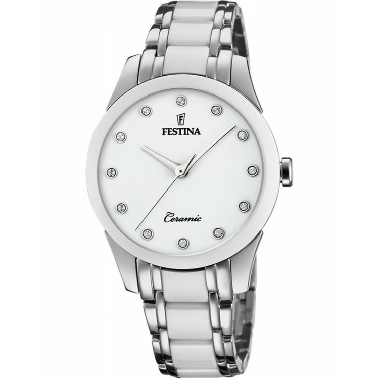Ceas Dama, Festina, Ceramic cu Cristale Swarovski F20499/1