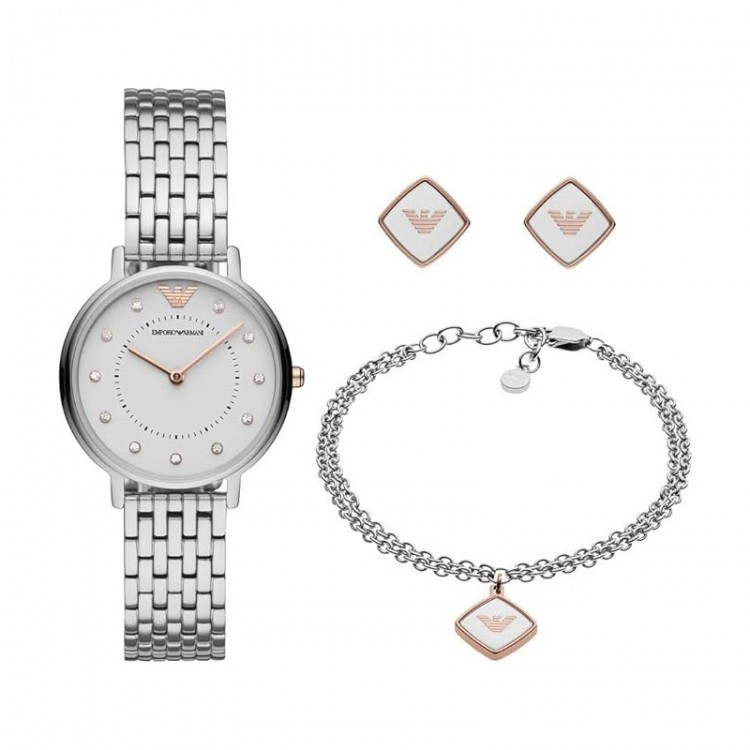 Ceas Dama, Emporio Armani, Kappa AR80023, Set cu Bratara si Cercei Ceas Dama, Emporio Armani, Kappa AR80023, Set cu Bratara si Cercei