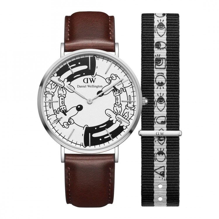 Ceas Daniel Wellington, Steven Harrington Special Edition DW00100735, Set cu Bratara suplimentara Ceas Daniel Wellington, Steven Harrington Special Edition DW00100735, Set cu Bratara suplimentara