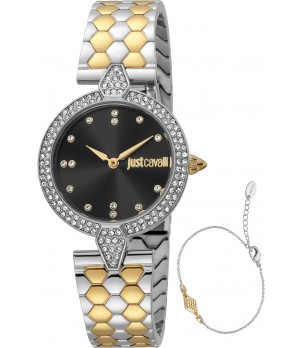Ceas Dama, Just Cavalli, Glam Chic JC1L159M0095, Set cu Bratara