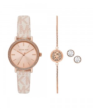 Ceas Dama, Michael Kors, Addyson MKO9002SET, Set cu Bratara si Cercei