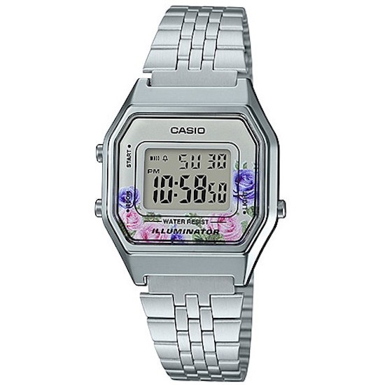 Ceas Dama CASIO VINTAGE LADY STEEL FLOWERS LA-680WA-4C Ceas Dama CASIO VINTAGE LADY STEEL FLOWERS LA-680WA-4C