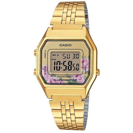 Ceas Dama, Casio, Vintage Lady Gold Flowers LA-680WGA-4C Ceas Dama, Casio, Vintage Lady Gold Flowers LA-680WGA-4C