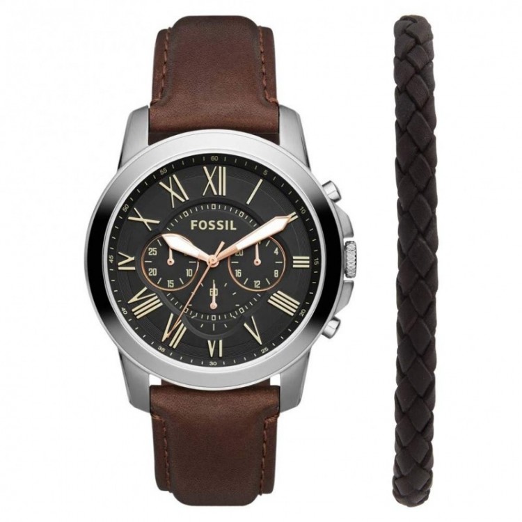 Ceas Barbati, Fossil, Grant FS5390SET, Set cu Bratara Ceas Barbati, Fossil, Grant FS5390SET, Set cu Bratara