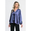 Bluza Dama cu Funda Ampla, Indigo Satin