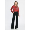Bluza Dama cu Funda Subtire, Rosie cu Imprimeu Paisley