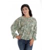 Bluza Dama, cu Maneca lunga tip Kimono, Verde