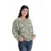 Bluza Dama, cu Maneca lunga tip Kimono, Verde