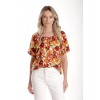 Bluza Dama, Ampla cu Imprimeu Floral - Panselute