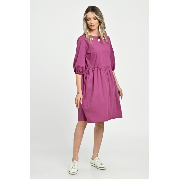 Rochie Medie Dama V265, Fucsia pictata