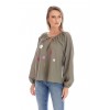 Bluza Dama, Eranthe, Boho, stil IE cu Pictura Realizata Manual V357