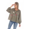 Bluza Dama, Eranthe, Boho, stil IE cu Pictura Realizata Manual V357