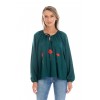 Bluza Dama, Eranthe, Boho, stil IE cu Pictura Realizata Manual V359