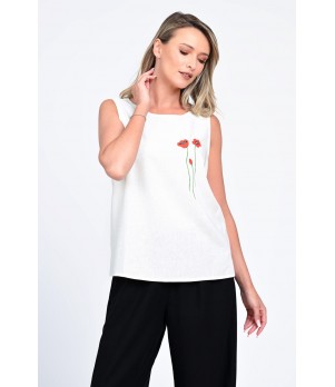 Bluza Dama, Eranthe, Garden Flowers, cu Pictura Realizata Manual V339