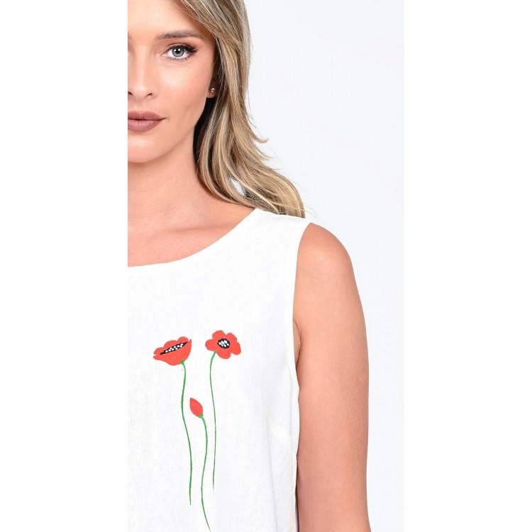 Bluza Dama, Eranthe, Garden Flowers, cu Pictura Realizata Manual V339