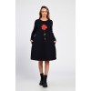 Rochie Dama, Eranthe, A-Line, cu Buzunare Laterale si Pictura Realizata Manual V364
