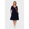 Rochie Dama, Eranthe, V-Neckline, cu Pictura Realizata Manual V342