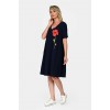 Rochie Dama, Eranthe, V-Neckline, cu Pictura Realizata Manual V342