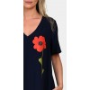 Rochie Dama, Eranthe, V-Neckline, cu Pictura Realizata Manual V342