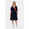 Rochie Dama, Eranthe, V-Neckline, cu Pictura Realizata Manual V342