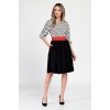 Rochie Medie Dama, Casual, cu Buline alb/negru 309