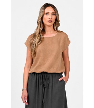 Bluza Dama, Eranthe, Kimono, de in, decolteu rotund, maneca kimono, elastic in talie V411
