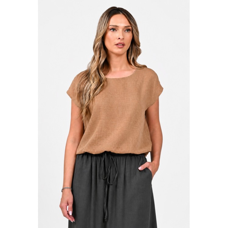 Bluza Dama, Eranthe, Kimono, de in, decolteu rotund, maneca kimono, elastic in talie V411