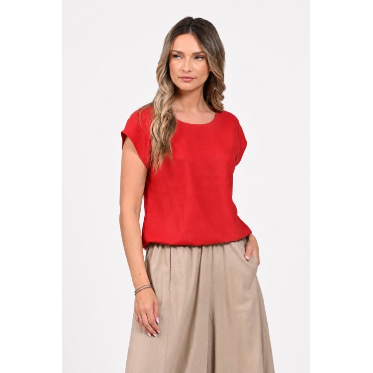 Bluza Dama, Eranthe, Kimono, de in, decolteu rotund, maneca kimono, elastic in talie V412