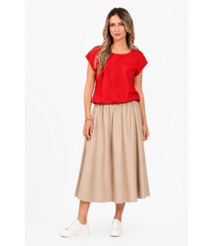 Bluza Dama, Eranthe, Kimono, de in, decolteu rotund, maneca kimono, elastic in talie V412