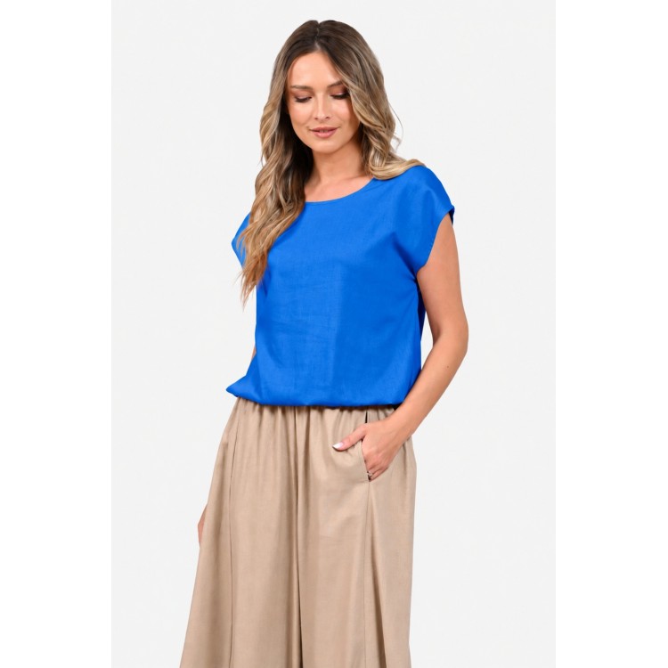 Bluza Dama, Eranthe, Kimono, de in, decolteu rotund, maneca kimono, elastic in talie V413