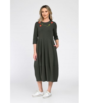 Rochie Dama, Eranthe, Baloon, tip Lalea, cu Pictura Realizata Manual V367