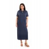 Rochie Dama Lunga Tricot, Bleumarin inchis din Viscoza