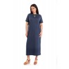 Rochie Dama Lunga Tricot, Bleumarin inchis din Viscoza