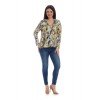 Bluza Dama, Multicolora, cu Imprimeu Floral si decolteu V Bluza Dama, Multicolora, cu Imprimeu Floral si decolteu V
