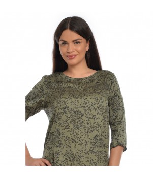 Tunica Dama, Verde cu imprimeu paisley