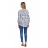 Bluza Dama, Alb Bleumarin Ampla cu model Bluza Dama, Alb Bleumarin Ampla cu model
