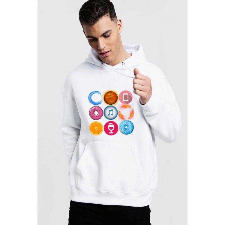 Hanorac Barbati Alb - Circle Hanorac Barbati Alb - Circle