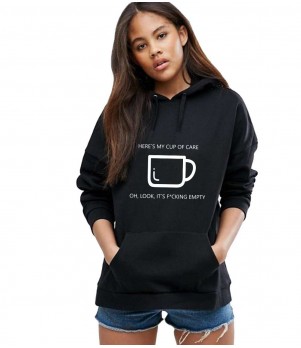 Hanorac dama negru - Cup of care