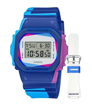Ceas Casio G-Shock, The Origin DWE-5600PR-2ER, Set cu 2 bratari si carcase suplimentare