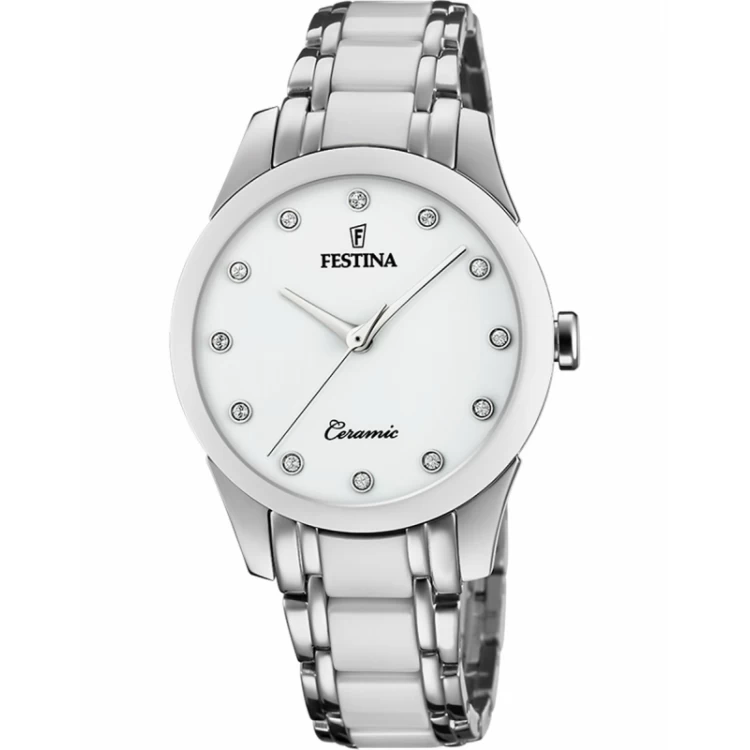 Ceas Dama, Festina, Ceramic cu Cristale Swarovski F20499/1