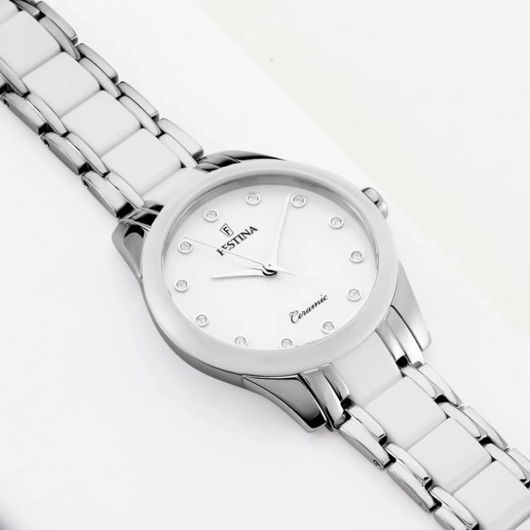 Ceas Dama, Festina, Ceramic cu Cristale Swarovski F20499/1