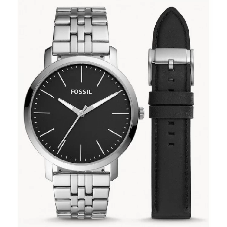Ceas Barbati, Fossil, Luther BQ2466SET, Set cu Bratara suplimentara