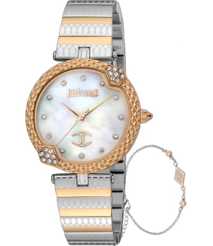 Ceas Dama, Just Cavalli, Glam Chic JC1L197M0105, Set cu Bratara