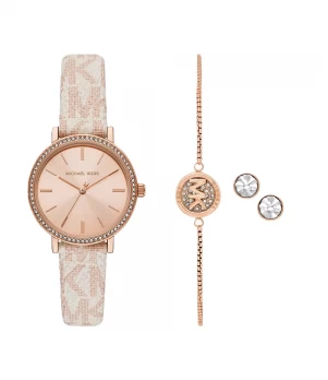 Ceas Dama, Michael Kors, Addyson MKO9002SET, Set cu Bratara si Cercei
