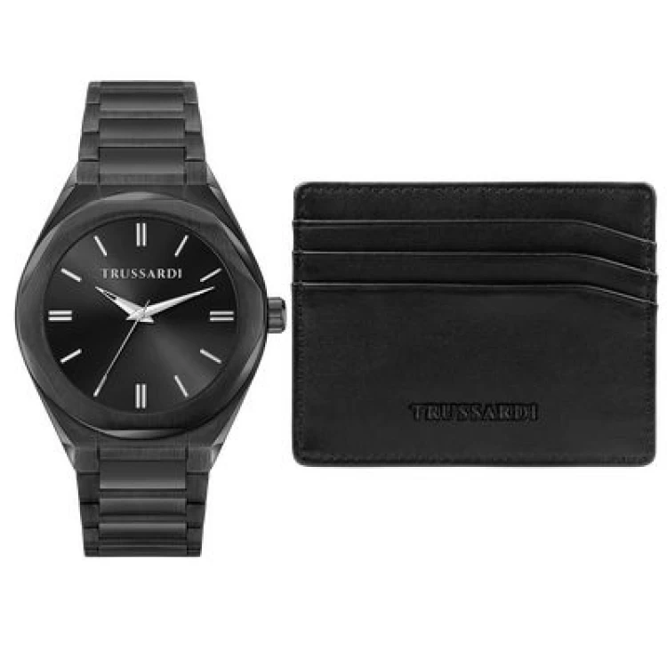 Ceas Barbati, Trussardi, Brink R2453156007, Set cu Portofel carduri